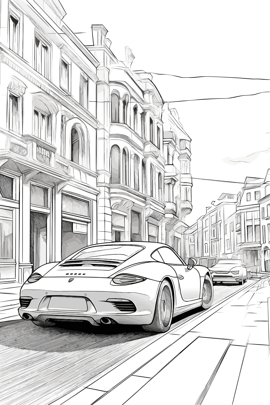 Oldtimer als kostenloses Ausmalbild für Kinder