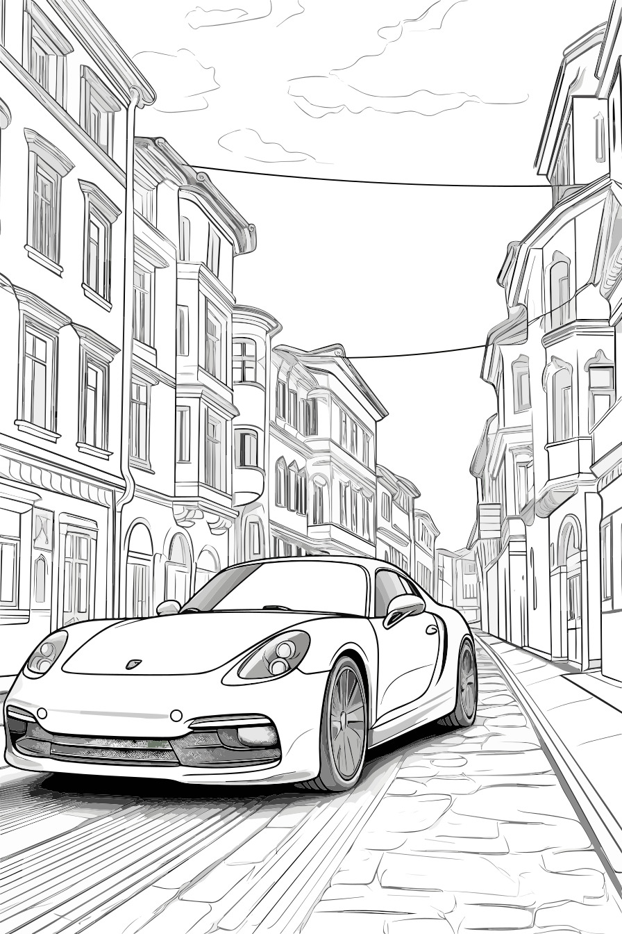 Stadtflitzer als kostenloses Ausmalbild für Kinder