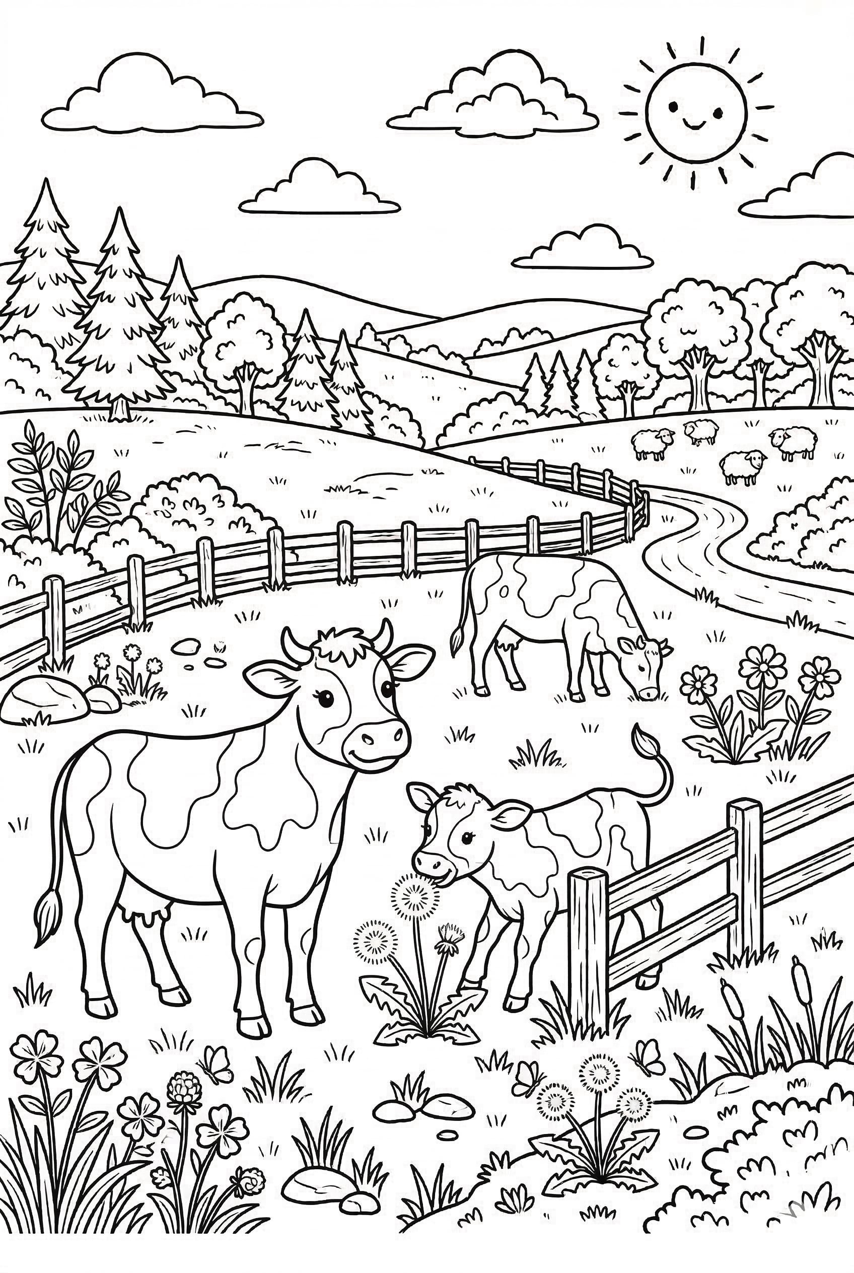 Goat by Fence as a free coloring page for kids