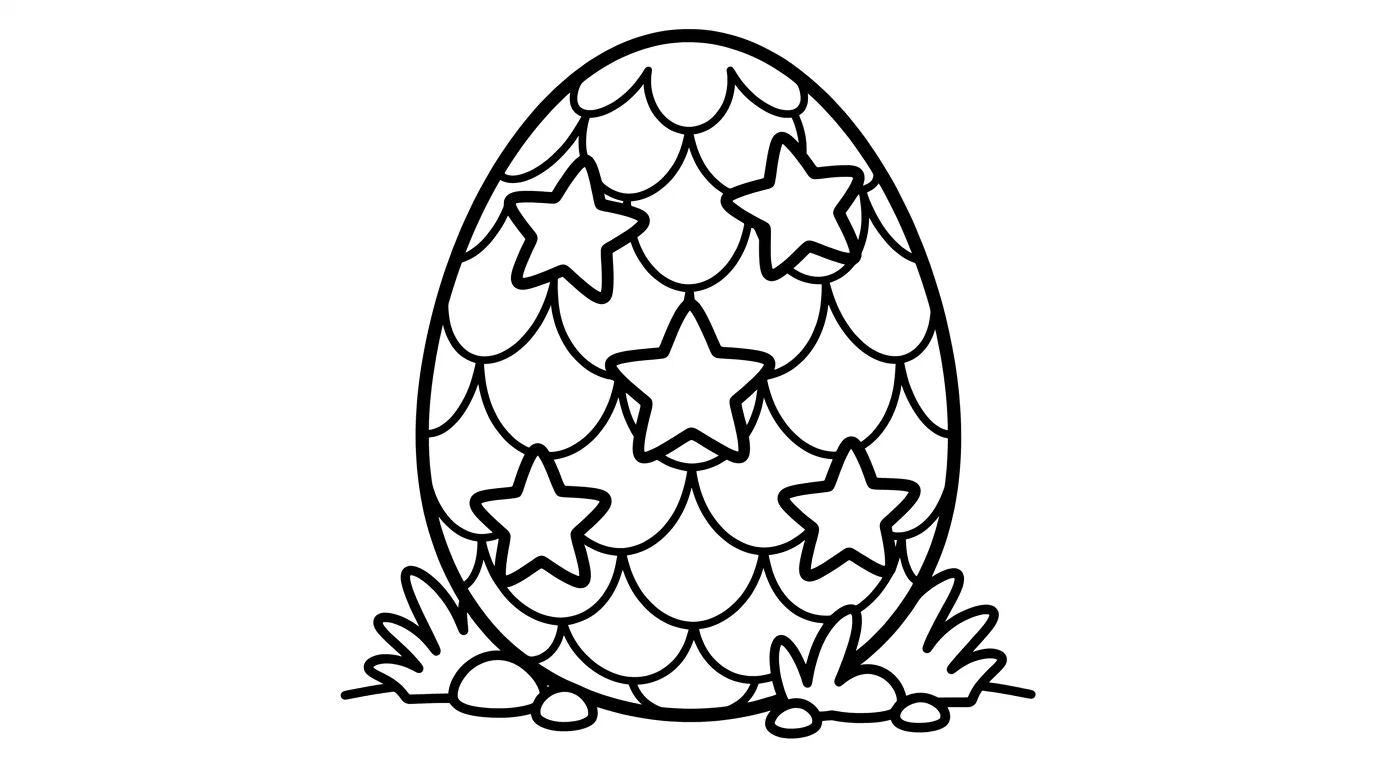 Drachen Ei als kostenloses Ausmalbild für Kinder