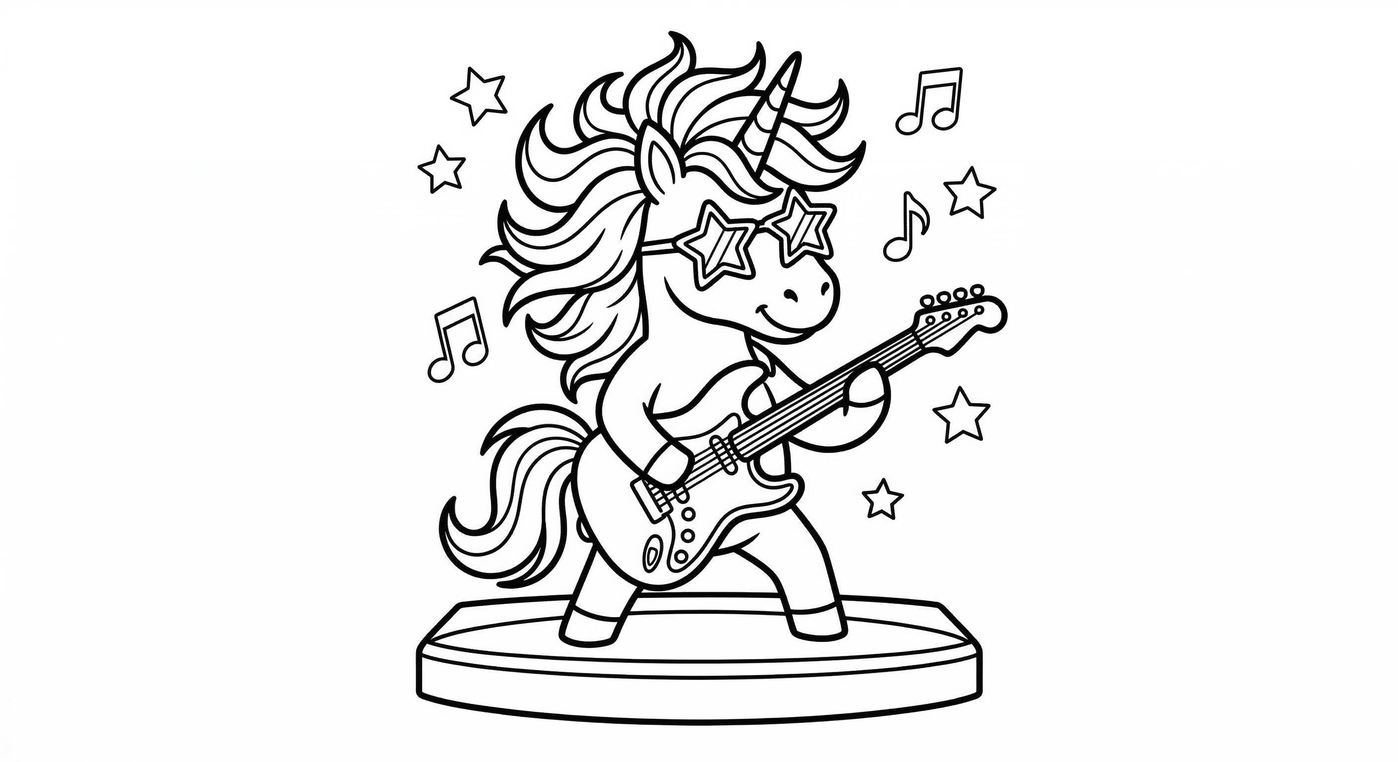 Einhorn Kopf als kostenloses Ausmalbild für Kinder