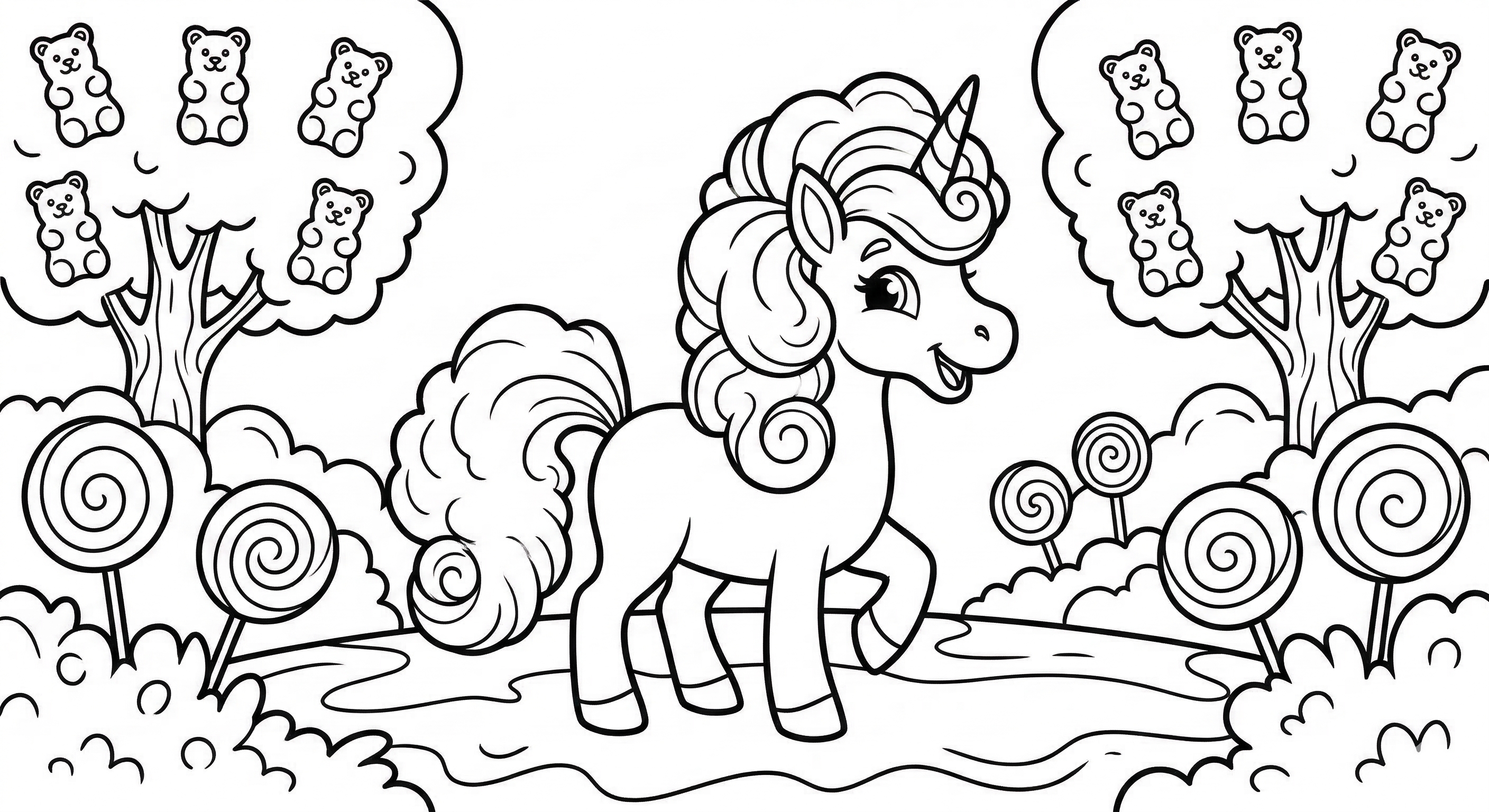 Mutiges Einhorn als kostenloses Ausmalbild für Kinder