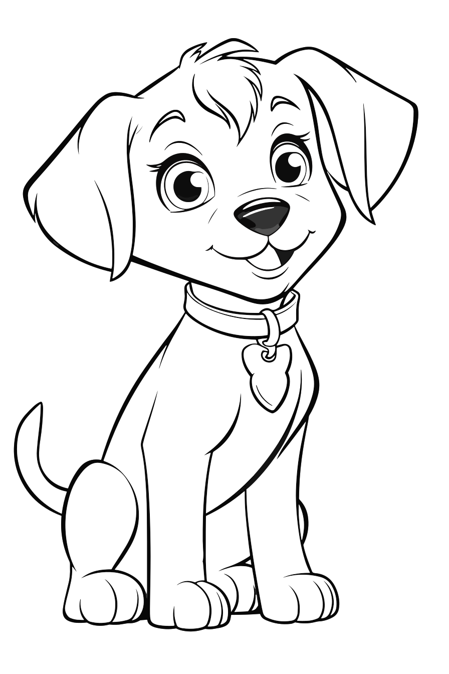 Hundehuette als kostenloses Ausmalbild für Kinder