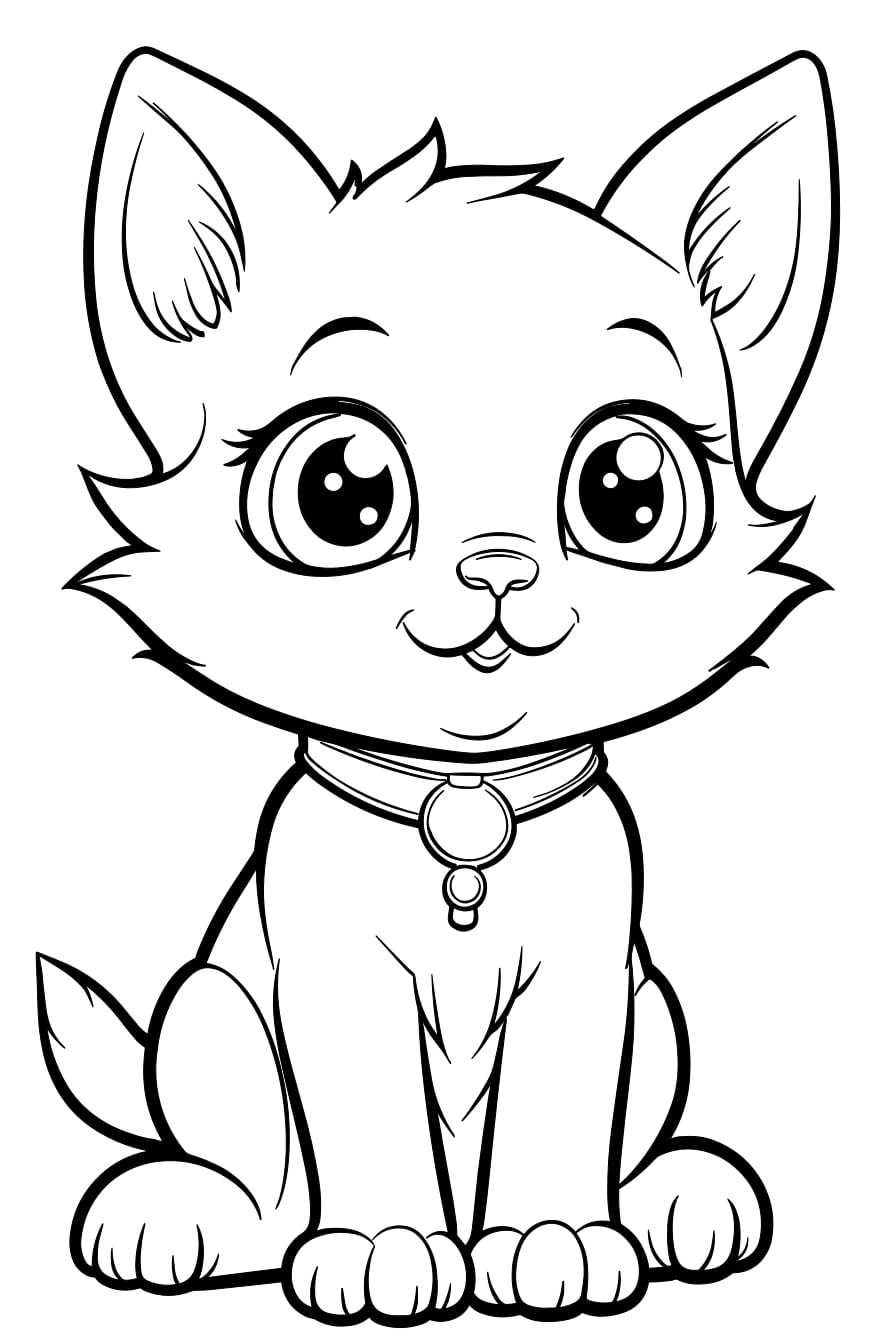 Kaetzchen Paar als kostenloses Ausmalbild für Kinder