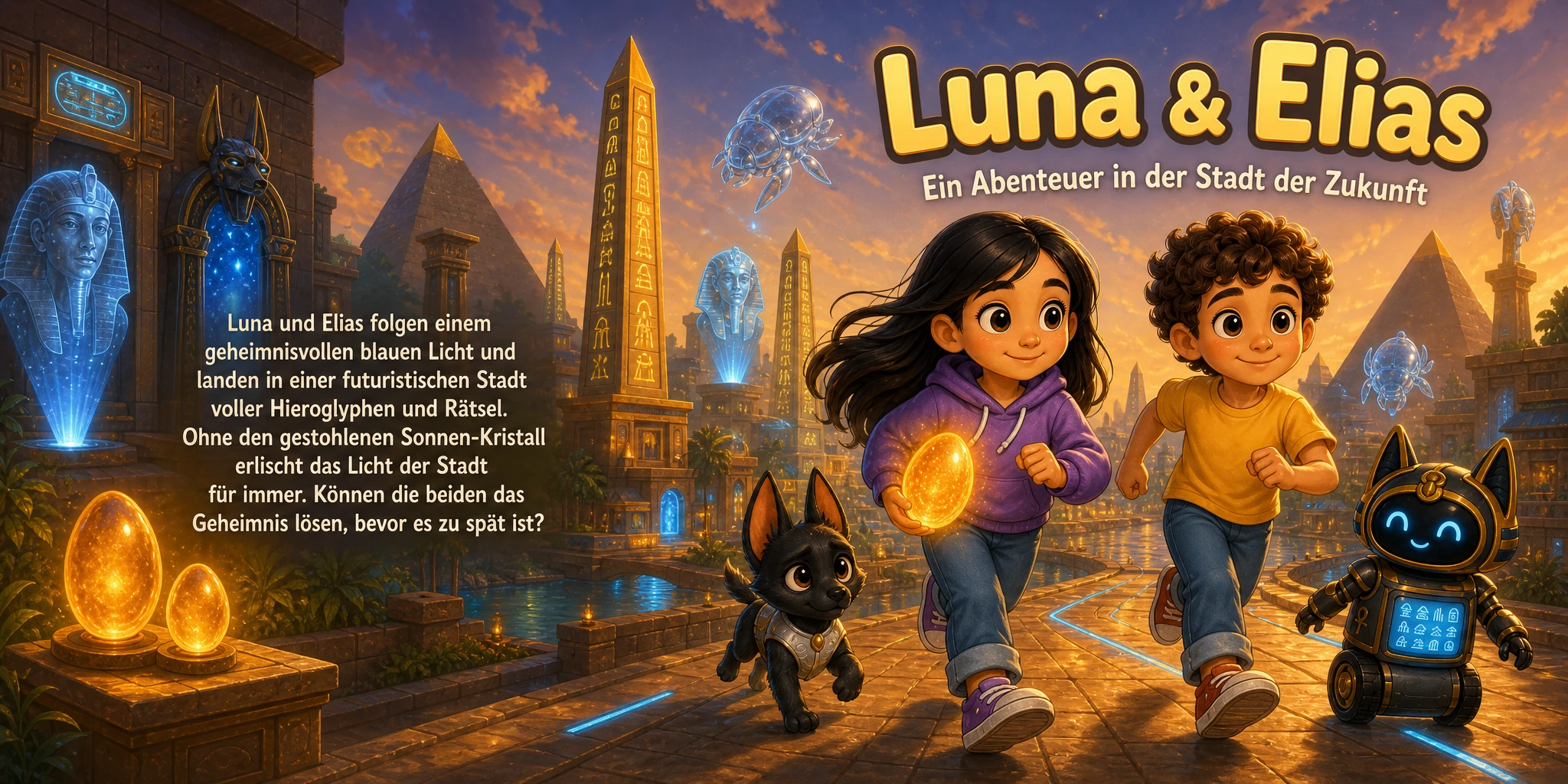 Lunas Geschichte - personalized children's book in the Ancient Egypt theme