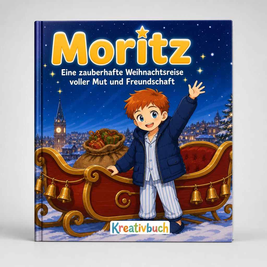 Persönliches Kinderbuch-Beispiel: Der Schlittenflug in der Heiligen Nacht