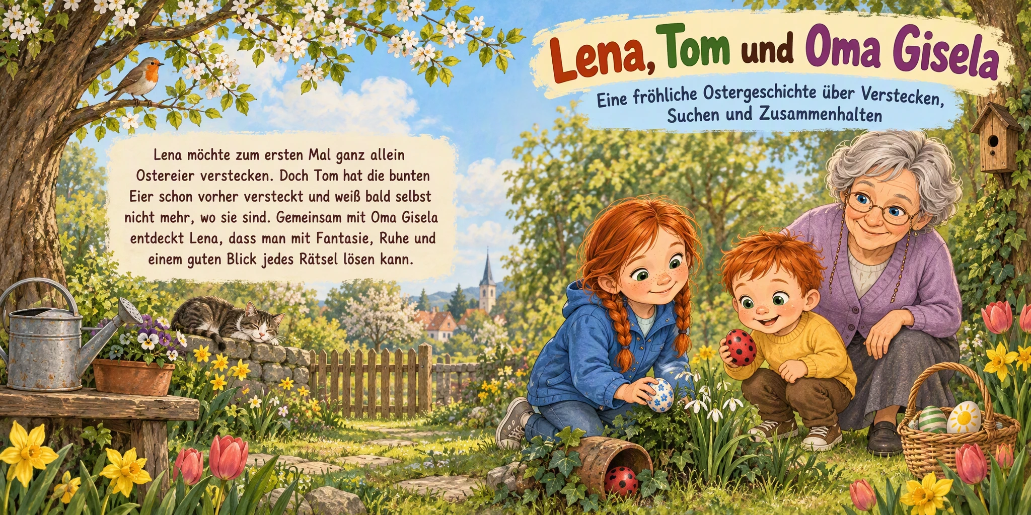 Buchcover von „Die Osterkiste und das verschwundene Ei“