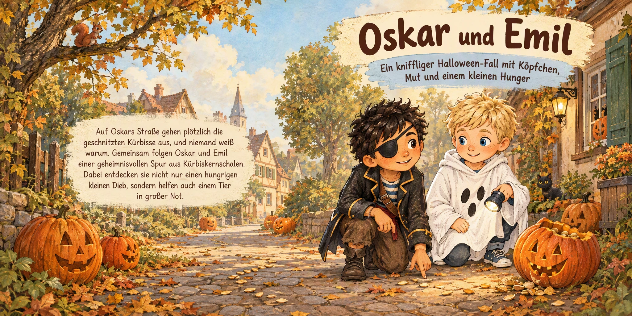 Buchcover von „Das Rätsel der ausgepusteten Kürbisse“